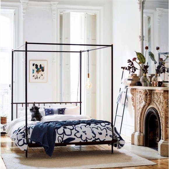 NEW Anthropologie Jazzy Stitched Linen White California King Duvet - Picture 9 of 10